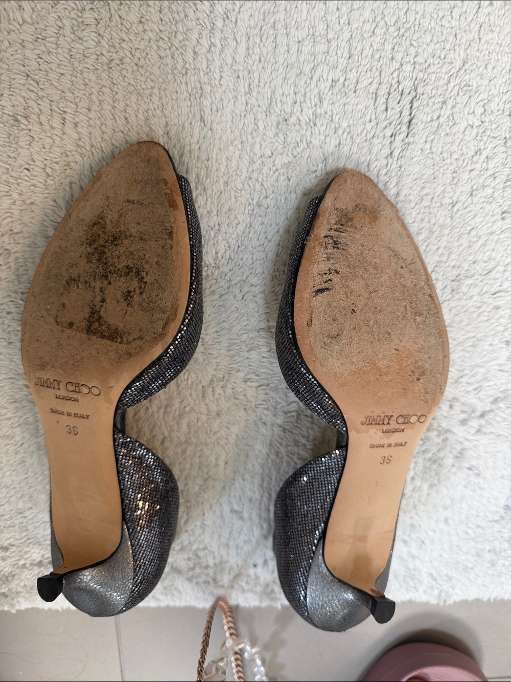 Jimmy Choo Black D'Orsay Sparkle Heels 36 - Picture 6 of 6